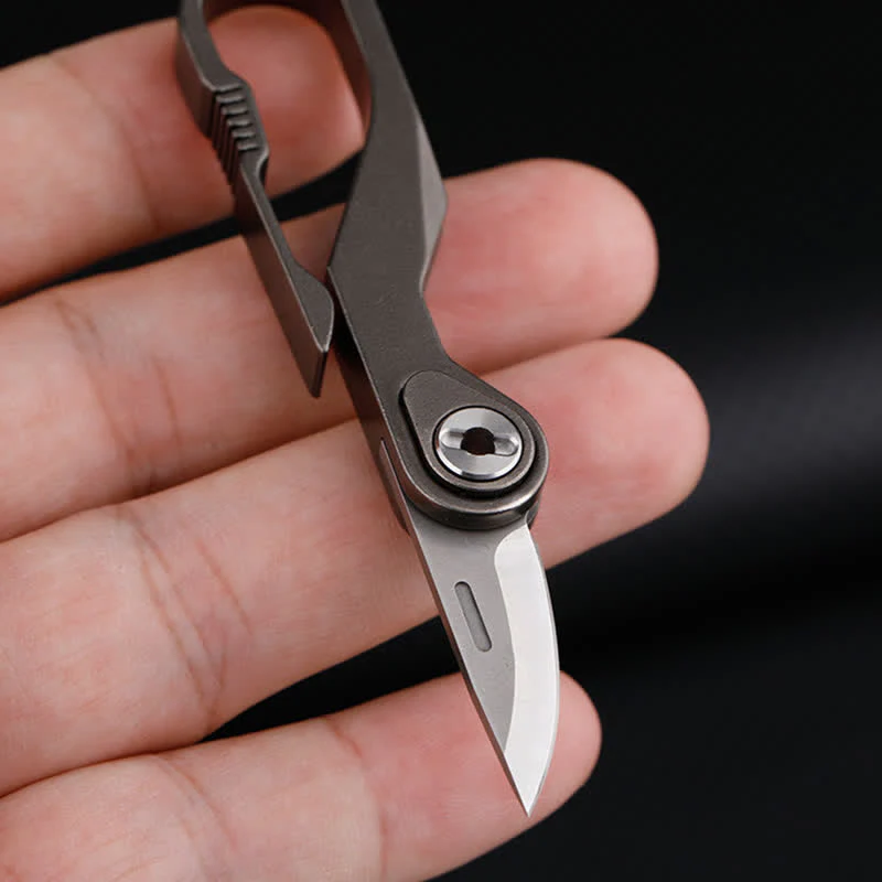 Mini Keychain Cutter Titanium Mini Folding Knife Box Cutter Keychain | FloralTrip
